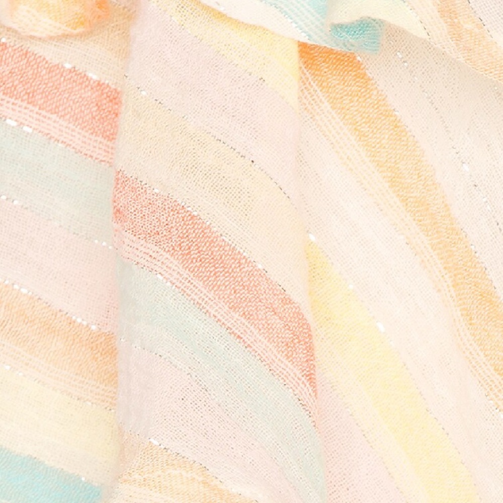 Lovers + Friends Womens Mini “Liv Dress” Layered Ruffles, Spring Rainbow, Large - Picture 3 of 10